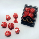 Kit de dados vermelho para RPG